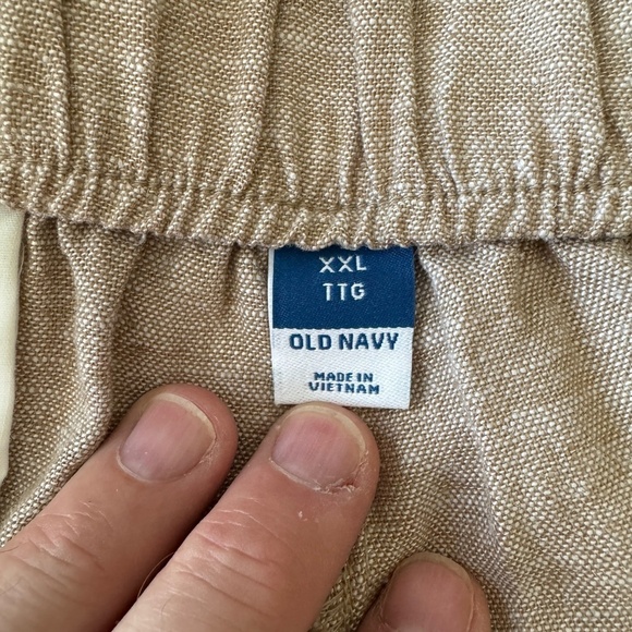 Old Navy Women's Linen Blend Beige/Tan Walking High-Rise Shorts Size XXL Beach - Picture 6 of 14
